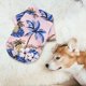 thumbnail image 2 of Camiseta para perro - Patrón de playa - Estampado de árbol de coco hawaiano - Ropa de verano para mascotas - 1 pieza (L, rosa) brillar Electrónica, 2 of 5