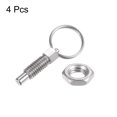 thumbnail image 3 of Unique Bargains 4Pcs Spring Plunger 1/4'- 20 Thread Size with Pull Ring Flat Head Retractable Index Plunger, 3 of 5