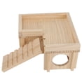 thumbnail image 4 of Hamster House, Small Pet Hideout Cabin Tunnel Toy Removable Sturdy Structure Cleanable Decorative Multi Rooms With Ladder For Guinea Pig, 4 of 8