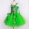 thumbnail image 4 of Vestido tutú de Hada verde brillante para niñas, disfraz de Hada de las flores, bosque, hiedra, fiesta de cumpleaños, vestido de princesa de tul, 4 of 5