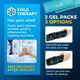 thumbnail image 2 of Wrist Ice Pack Wrap - Cold Therapy for Instant Pain Relief and Treatment of Carpal Tunnel, Tendonitis, Injuries, Swelling, Rheumatoid Arthritis, Sprains - Hand Support Brace with Reusable Gel Packs, 2 of 4