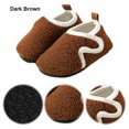 thumbnail image 1 of Pantuflas forro polar rizado fdgzhd (marrón oscuro talla 28-29 longitud interior 16 5 cm), 1 of 8