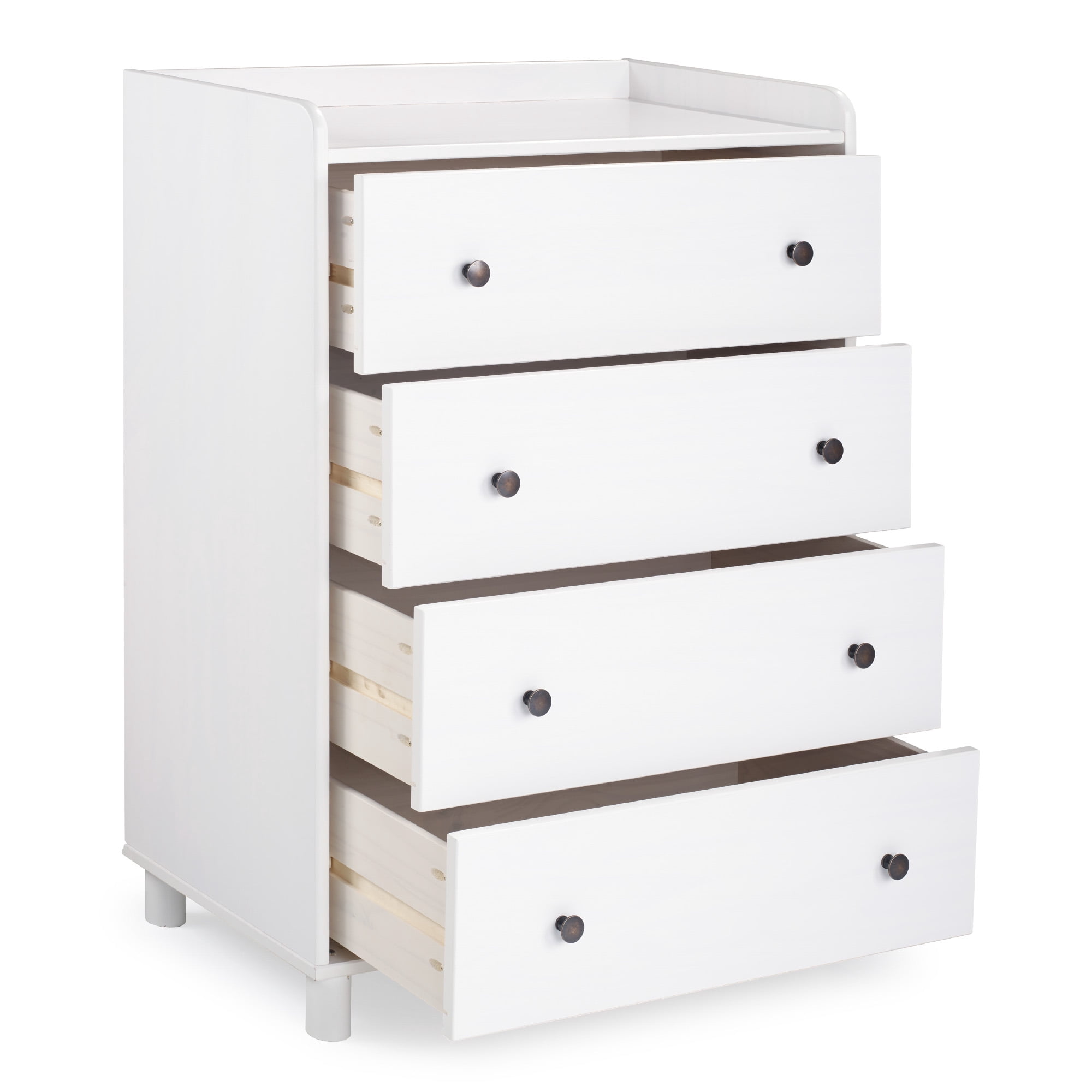 Walker Edison Bonnie Mid Century Modern Tray Top White Dresser