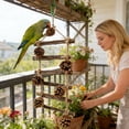 thumbnail image 4 of Natural Wooden Parrot Nesting with Climbing Ladder and Scratch for Small Pet Birds, 4 of 7
