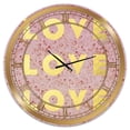 thumbnail image 1 of Designart 'Love, Love, Love' Oversized Glam Wall Clock, 1 of 5