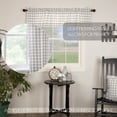 thumbnail image 5 of VHC Brands Annie Buffalo Check Farmhouse Kitchen Window Curtains- Lined Valance, 16x60, White &Grey, 5 of 7