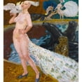 thumbnail image 2 of Leo Putz 20x21 Black Ornate Framed Double Matted Museum Art Print Titled: The Enchanted Garden (1906), 2 of 5