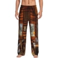 thumbnail image 1 of Balery Log Cabin Inside Pantalones de pijama para hombre, pijama ultraligero, pantalón de descanso-Small, 1 of 6
