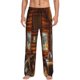 thumbnail image 1 of Fotbe Log Cabin Inside Pantalones de Pijama para Hombre, Pantalones de Dormir, Pantalones de Casa con Cintura Ajustable y Bolsillos-Small, 1 of 6