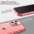 thumbnail image 3 of JETech Glitter Case for iPhone 13 Pro 6.1-Inch, Bling Sparkle Shockproof Phone Bumper Cover, Cute Sparkly for Women and Girls (Red), 3 of 7