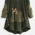 thumbnail image 2 of Suéter holgado y grande con capucha de terciopelo para mujer, moda de otoño, calidez y estilo, 2 of 5