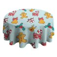 thumbnail image 4 of Christmas Round Tablecloth 70x70in(178x178cm) – Waterproof Polyester Table Cover with Full Print Design, Wrinkle Resistant & Washable for Kitchen Dining Party Decor, 4 of 6