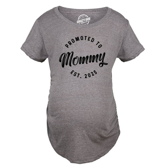 Maternity Funny T Shirts Promoted to Mommy 2025 Sarcastic Pregnancy New Baby Graphic Tee for Ladies