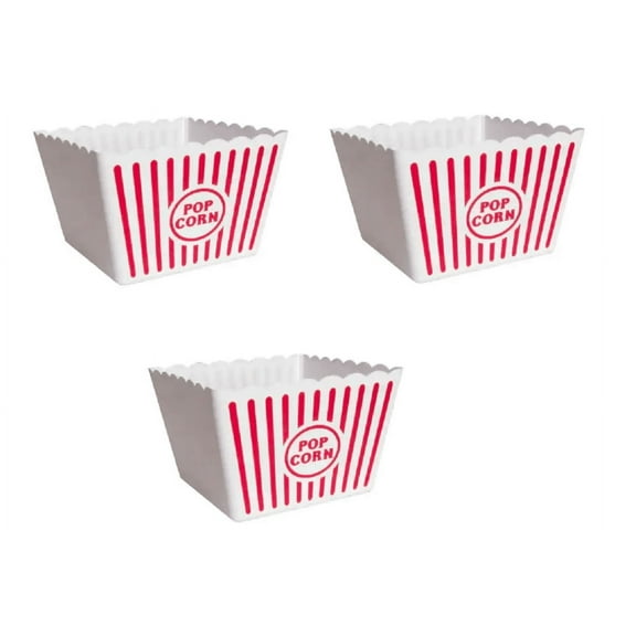 Plastic Popcorn Tub - 8.5" Square, 3 Pack by Greenbrier (3)