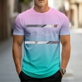 thumbnail image 2 of CONZONE Mens Tshirts Short Sleeve T-Shirts for Men Crew Neck Gradient Color Letter Graphic Casual Summer Tee Tops, 2 of 4