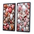 thumbnail image 3 of Designart "Beachcomber s Find Beige Pink Seashell II" Coastal Beach Sand Framed Wall Art Set Of 2 - Beige Beach Frame Gallery Set For Office Decor, 3 of 7