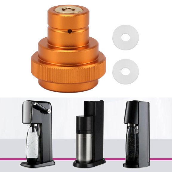 Adaptateur Rapide CO2 pour Recharges de Soupape de Machine à Soda Accessoires TR21 4 Filetages pour Raccordement Rapide Cylindre CO2 avec Matériau Aluminium Laiton pour Machine à Soda Terra Art
