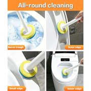 SOPAMI 32pcs Disposable Toilet Brush Sponge Head Refills (Colored) | 3-Layer Pre-Loaded Toilet Bowl Wand Refills Pre-Loaded with Cleaner Toilet and Bathroom Cleaning Supplies Sponge Replacement