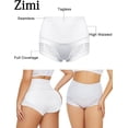 thumbnail image 5 of Women's High-Waisted Tummy Control Underwear 4-Pack - Sexy Lace Girdle Panties with Butt Lift & Slimming, 2 Black + 2 White, S, 5 of 7