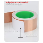 XIAOLE Copper Tape 10mm X 20m Double Conductive Metal Foil Adhesive Tape, For Shielding, Diy Crafts, Grounding, Stained Glass, Solder Paper Circuit, Guitar Interference Shield, Duct Wrap