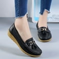 thumbnail image 7 of YAZI Women Slip On Leather Comfort Rubber Sole Flats Shoes, 7 of 7