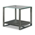 thumbnail image 2 of Kejo 22 Inch Floating End Table, Glass Top, Open Shelf, Brown- Saltoro Sherpi, 2 of 5