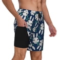 thumbnail image 3 of Daiia Cute Rabbit Mens Swim Trunks Swim Shorts Quick Dry Swim Shorts with Mesh Lining Pockets-3X-Large, 3 of 9