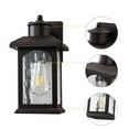 thumbnail image 2 of C Cattleya 2-Pack 12in. Oil Rubbed Bronze Outdoor Wall Lantern with Water Ripple Glass, 2 of 6
