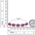 thumbnail image 2 of Gem Stone King 925 Sterling Silver Pink Created Sapphire Tennis Bracelet for Women (6.05 Cttw, Oval 9X7MM, Gemstone September Birthstone, Fully Adjustable up to 9 inch), 2 of 3