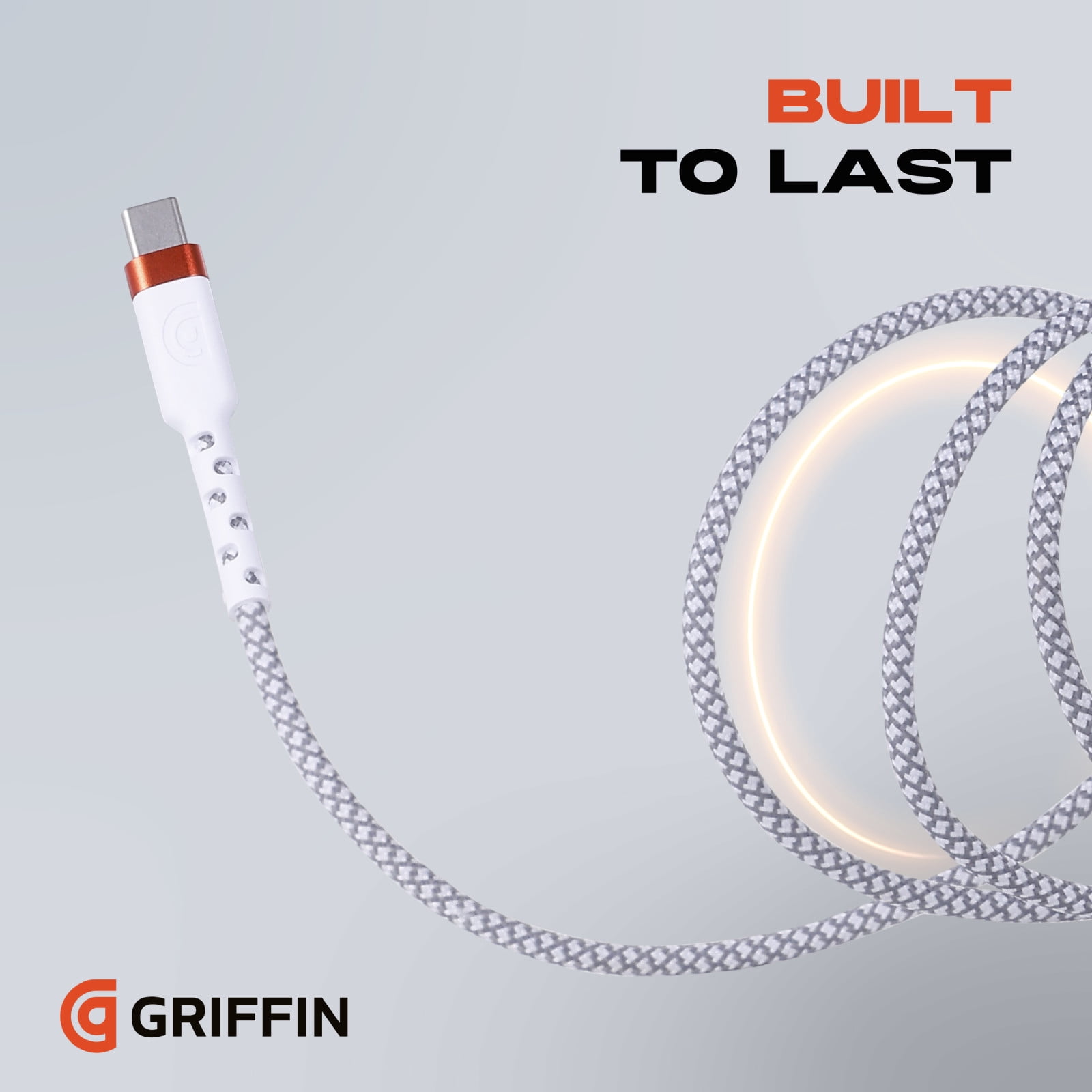 Griffin 6ft Ultra Durable USB-C to USB-C Charge & Sync Cable – Fast Charging, 30,000 Bends Strong, Compatible with Android, iPhone, Tablets, USB-C Device, High-Speed Charging Cable