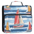 thumbnail image 5 of FORMRS Zipper Binder with Shoulder Strap 2-inch Ring 500 Sheet Capacity File Bag, Red Sailboats, 5 of 5