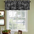 thumbnail image 4 of 2 Pack Valances for Windows, Black Geometric Window Valances for Living Room/Bedroom/Bathroom, Contemporary Minimalism Abstract Pattern Light Filtering Kitchen Curtain Valance 60"W x18" L, 4 of 9