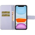 thumbnail image 5 of Compatible with iPhone 11 Case with Card Holder Leather Flip Folio Case Retro Embossing with Kickstand Magnetic Protective Cover Wallet Case for iPhone 11 6.1 inch Purple XCM, 5 of 14