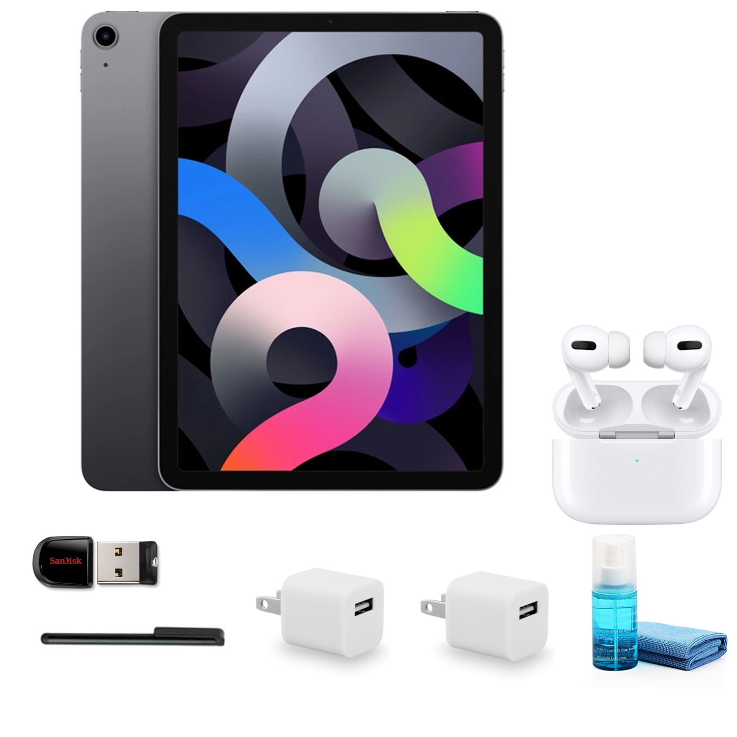 Apple 10.9 Inch iPad Air (4th Gen, 256GB, Space Gray) with Apple AirPods  Pro - Walmart.com