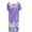 Purple, variant on Baywell Plus Size Nightgows for Women Soft Cotton Casual Print Long Nightshirt Short Sleeve Scoopneck House Dresses Sleepwear XL-5XL