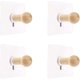 thumbnail image 1 of BRILLAR Ganchos de madera natural para montaje en pared, organizador multifuncional para albornoz, sombrero y toallas para decoración de habitaciones, 1 of 5