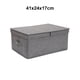 thumbnail image 3 of Caja de almacenamiento con asa lavable Bewildely gran capacidad gris 41x24x17cm, 3 of 6