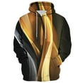 thumbnail image 4 of Men's Oversized Colorful Stripe Print Hooded Sweatshirt, Long Sleeve Loose Fit Fleece Pullover for Casual Wear, Graphic Hoodie,Yellow,M, 4 of 4