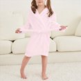 thumbnail image 5 of Toddler Boys Girls Flannel Bathrobes Kids Soft Hooded Sleepwear Cartoon Print Night-robe 2T 3T 4T 5T 6T 7T 8Y to 12T Kids Flannel Hooded Bathrobe Toddler Plush Robes With Belt,Light Pink,Size 9-10T, 5 of 9