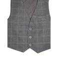 thumbnail image 2 of Boys 2-Piece Formal Vest & Suit Pants Outfit Set, Sizes: 2T to 16 (Charcoal Plaid), 2 of 6
