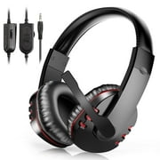 TSV Gaming Headset with Microphone Fit for PC/PS4/PS5/Xbox One/Nintendo, Stereo Noise Canceling Wired Headset, 3.5mm Over-Ear Headphones