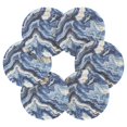 thumbnail image 2 of Haosy Set of 6 Drink Woven Coaster with Holder Heat Resistant Non-Slip Bar Coasters 4 Inches Blue Black White Marble, 2 of 7
