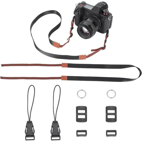 2 Set Camera Neck Straps 52.8 Inch Adjustable Camera Shoulder Strap Quick Release DSLR Camera Strap