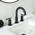 thumbnail image 3 of PARLOS 2-Handle Widespread Bathroom Faucet  with Metal Pop-up Drain Assembly and Supply Lines, Matte Black, 3 of 10
