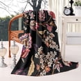 thumbnail image 2 of Pioneer Flower Floral Print Pattern Blanket,Comfortable Soft Lamb Wool Throw Blanket,All Season,Warm Lightweight Blankets for Sofa Bed Couch Living Room Chair,60"x80", 2 of 4