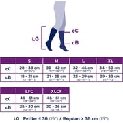JOBST 114005 Relief Knee High 15-20 mmHg Compression Stockings, Closed Toe, Medium Petite, Black