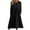 Black, variant on Utoimkio Women's Long Sleeve Loose Midi Dress Casual Solid Square Collar Swing Long Dresses for Women with Pockets