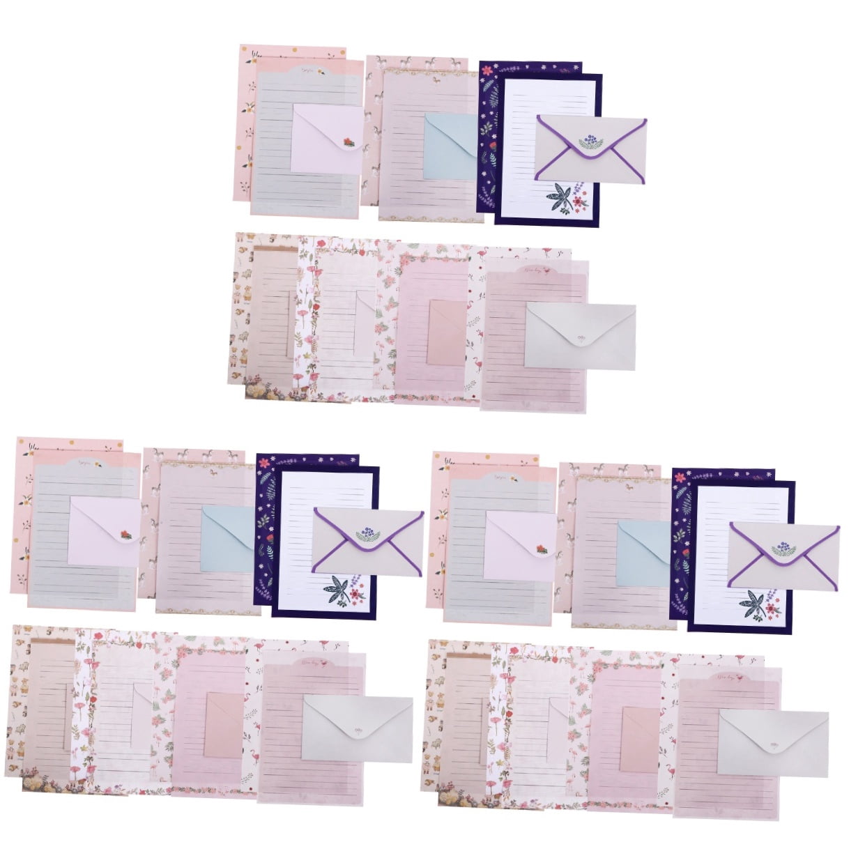 unbranded 24 Sets  Cartoon A5 Letter Writing Paper Stationery Letter Paper with Envelopes