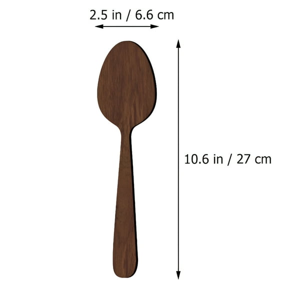 LAMIRO Farmhouse Decor Rustic Wooden Fork Spoon Wall Decor - Farmhouse Kitchen Plaque (Brown, Small), 10.63"X2.6"X0.2"