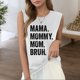 thumbnail image 2 of Camiseta sin mangas con estampado de letras para mujer: camiseta informal de verano con diseño moderno, versátil con vaqueros, fácil de cuidar, 2 of 4